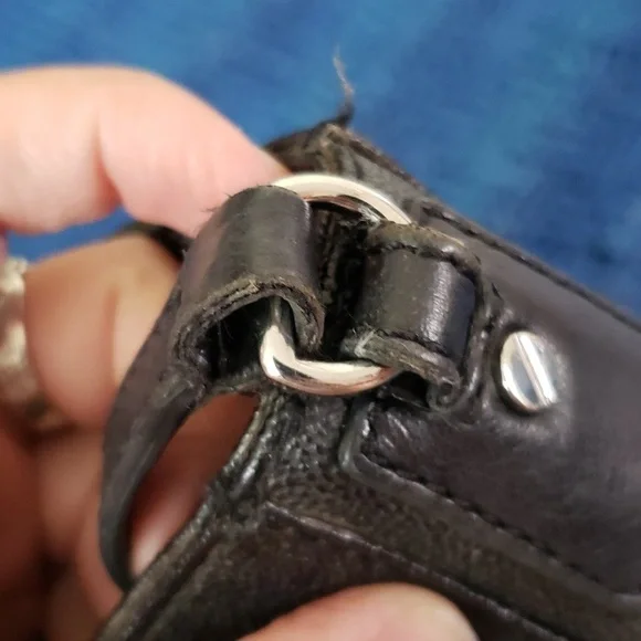 Michael Kors monogram crossbody leather bag, black, silver hardware - Picture 11 of 11